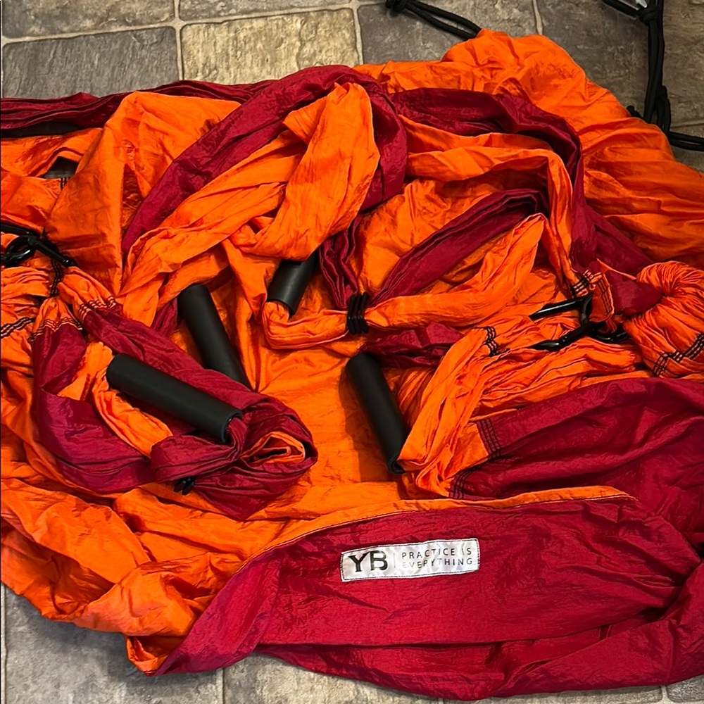 Orange and Red YB Practice is Everything Yoga Swing